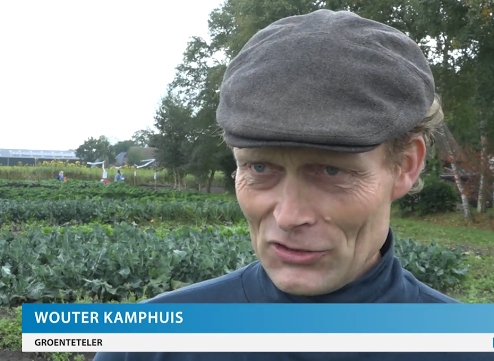 Wouter voor de camera van Nieuwe Oogst